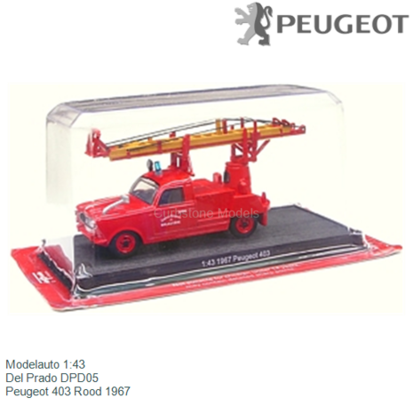 Modelauto 1:43 | Del Prado DPD05 | Peugeot 403 Rood 1967