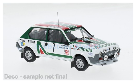 Modelauto 1:43 | IXO-Models RAC445A.22 | Fiat Ritmo 75 Abarth Alitalia 1979 #7 - P.Eklund - H.Sylvan