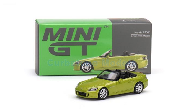 Modelauto 1:64 | MiniGT MGT00396 | Honda S2000 AP2 Lime Green Metallic