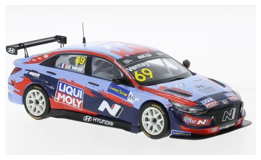 Modelauto 1:43 | IXO-Models GTM156A | Hyundai N Liqui Moly Racing Team Elantra N TCR 2021 #69 - J.Vernay