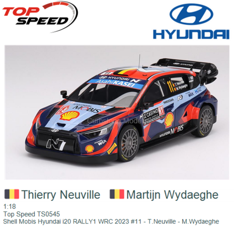 1:18 | Top Speed TS0545 | Shell Mobis Hyundai i20 RALLY1 WRC 2023 #11 - T.Neuville - M.Wydaeghe