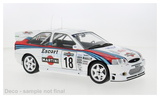 Modelauto 1:18 | IXO-Models 18RMC171A.22 | Ford Escort WRC | Jolly Club 1998 #18 - G.Gunico  - L.Pirollo