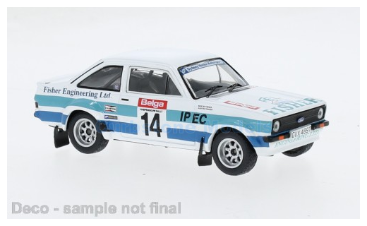 Modelauto 1:43 | IXO-Models RAC441.22 | Ford Escort MK.II RS 1800 | Fisher Engineering 1980 #14 - B.Fisher - A.Frazer