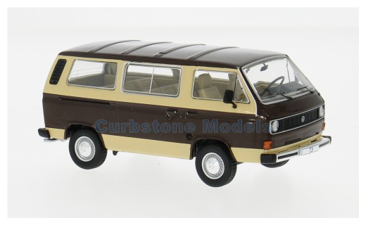 Modelauto 1:43 | IXO-Models CLC573N.22 | Volkswagen Transporter T3 Caravelle Brown and Beige 1981