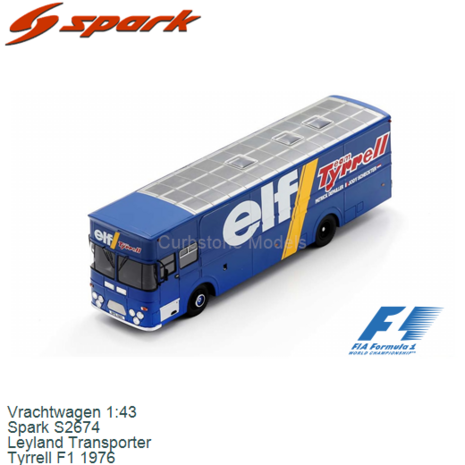 Vrachtwagen 1:43 | Spark S2674 | Leyland Transporter | Tyrrell F1 1976